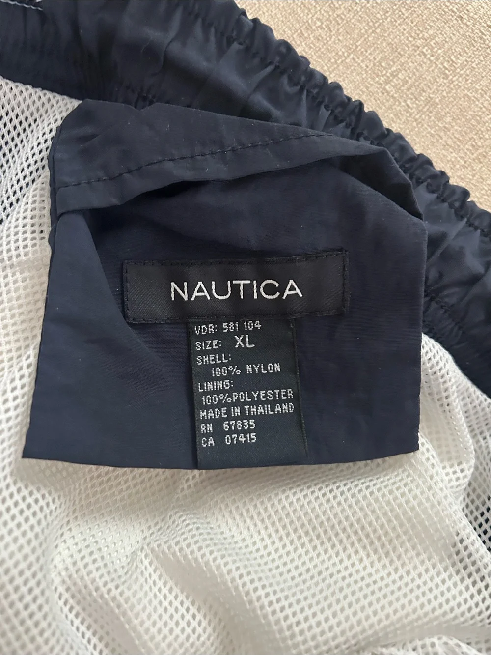 Nautica Navy and Yellow Swim Shorts with Mesh Lining